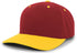 Pacific Headwear Cotton-Poly Hook-And-Loop Adjustable Cap (302C), Color 'MaroonGold'